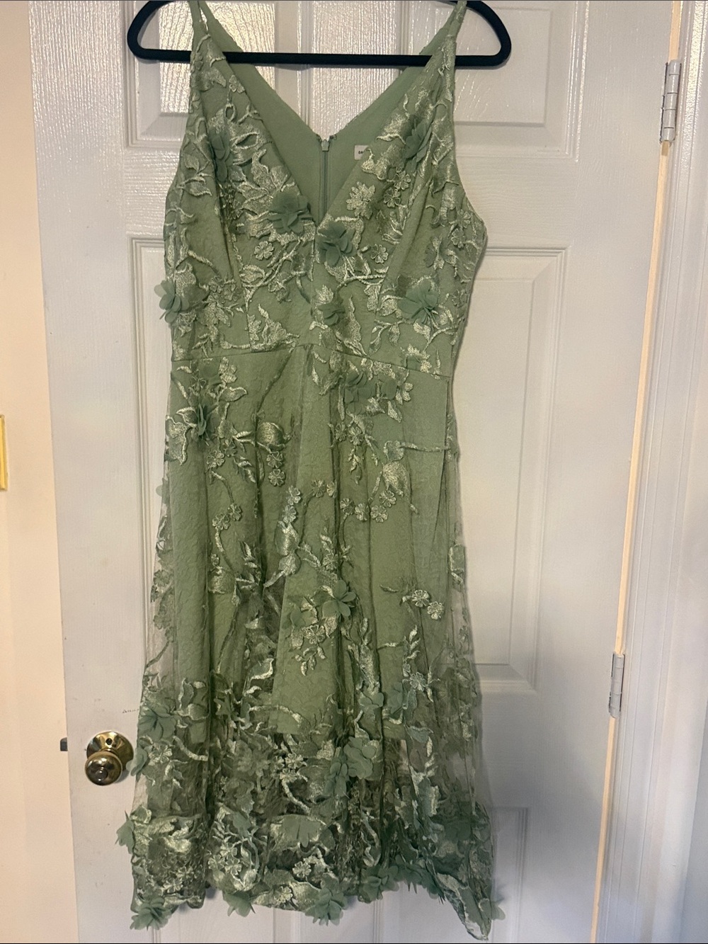 Dress the Population Sage Green Floral Lace Midi Dress - Picture 11 of 11